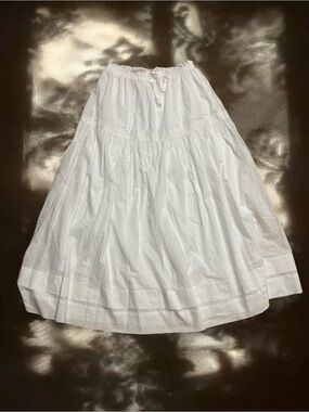 By the river—White midi Skirt